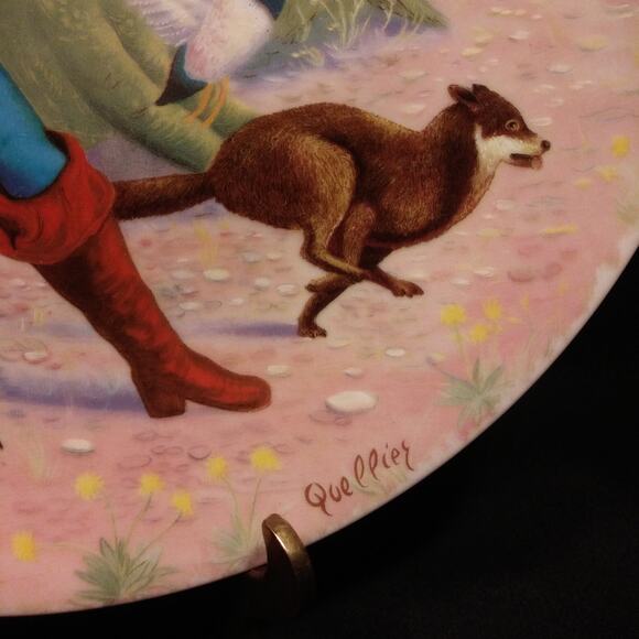 Vintage Limoges Collector Plate Tom Thumb-Le Petit Poucet Perrault Quellier - Picture 5 of 14